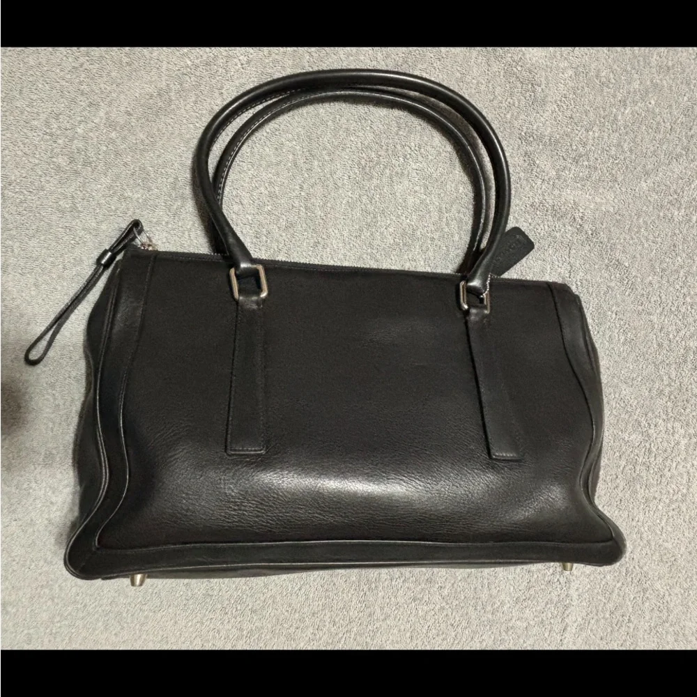 Vintage Black 9420 Coach Bonnie zip leather satchel - Picture 1 of 10